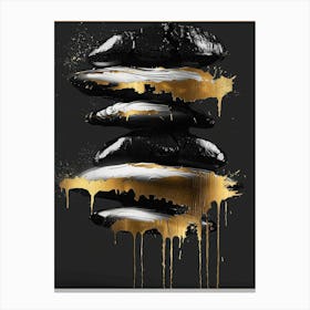 Black And Gold 50 Canvas Print