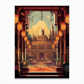 Grand Bazaar Kapal Modern Pixel Art 4 Canvas Print