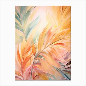 Abstract Of Tropical Leaves Canvas Print