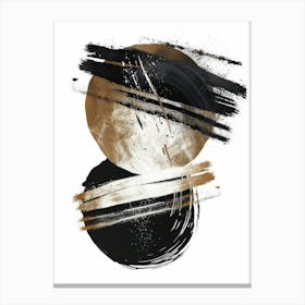 Black And Gold Abstract Painting 42 Canvas Print