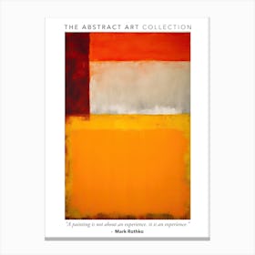 Orange Tones Abstract Rothko Quote 3 Exhibition Poster Canvas Print
