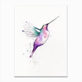 Hummingbird 2 Symbol Minimal Watercolour Canvas Print