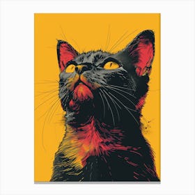 Cat Print Canvas Print