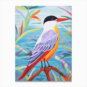 Colourful Bird Painting Common Tern 4 Canvas Print