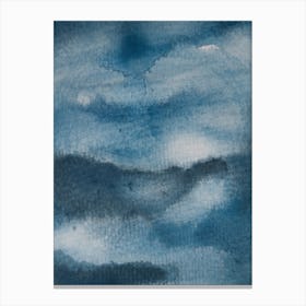 Aquarelle Meets Pencil Ink Clouds Canvas Print