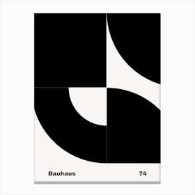 Geometric Bauhaus Poster B&W 74 Canvas Print