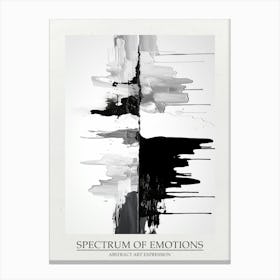 Spectrum Of Emotions Abstract Black And White 6 Poster Canvas Print