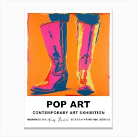 Poster Boots Pop Art 4 Canvas Print