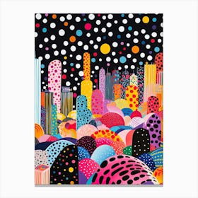 Moscow, Illustration In The Style Of Pop Art 3 Canvas Print