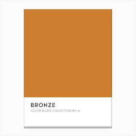 Bronze Color Block Collection Wall Canvas Print