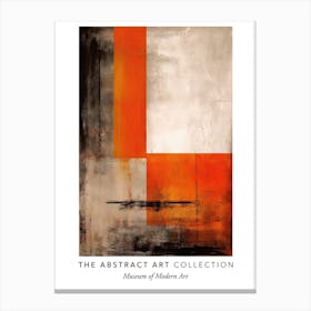 Orange Tones Abstract Painting 4 Exhibition Poster Canvas Print