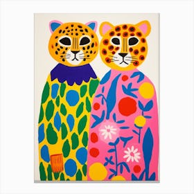 Colourful Kids Animal Art Cheetah 2 Canvas Print
