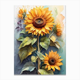 Cute Sunflowers Canvas Print