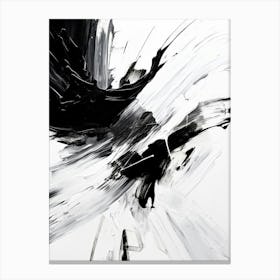Energy Abstract Black And White 5 Canvas Print