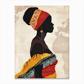 African Woman 90, Boho Canvas Print