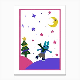 Christmas Rabbit Canvas Print