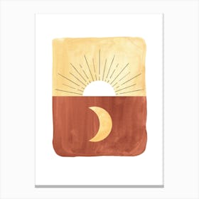 Sun And Moon Canvas Print