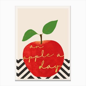 Eat Red Apples Canvas Print