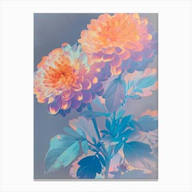 Iridescent Flower Marigold 2 Canvas Print