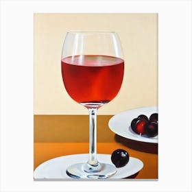 Sangiovese Mid Century Cocktail Poster Canvas Print