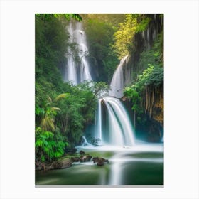 Saen Saep Waterfall, Thailand Realistic Photograph (2) Canvas Print