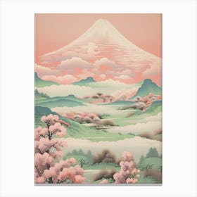 Mount Fuji In Fuji Hakone Izu National Park, Japanese Landscape 1 Canvas Print