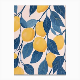 Lemons On A Branch Pattern Canvas Print