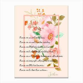 Romantic Lyric Sign Canvas Print