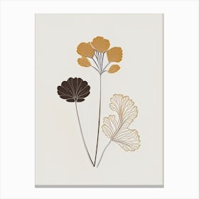 Coltsfoot Spices And Herbs Retro Minimal 3 Canvas Print