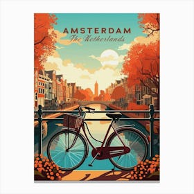 Amsterdam Retro Netherlands Canvas Print