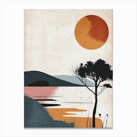 Sunset , Scandinavian Simplicity 1 Canvas Print