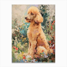 Poodle Acrylic Painting 1 Canvas Print