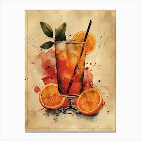 Orange Drink 22 Canvas Print