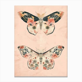 Spring Butterflies William Morris Style 5 Canvas Print