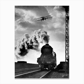 An Air Express And The Flying Scotsman, 1934 Canvas Print
