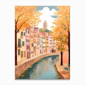 Girona Spain 1 Illustration Canvas Print