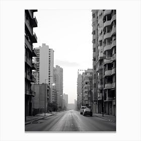 Beirut, Lebanon, Black And White Photography 3 Canvas Print