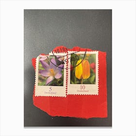Postage Stamps Canvas Print