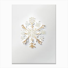 Delicate, Snowflakes, Marker Art 5 Canvas Print