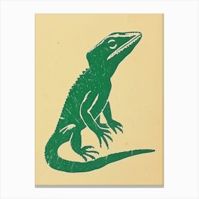 Green Fischers Chameleon Bold Block 2 Canvas Print