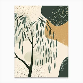 Willow Tree Minimal Japandi Illustration 2 Canvas Print