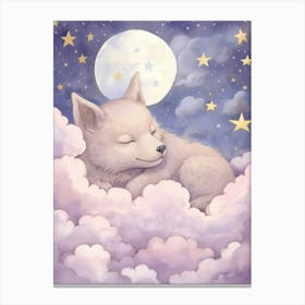 Sleeping Baby Wolf 2 Canvas Print