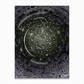 Alcohol Ink Abstraction Black Hole Canvas Print