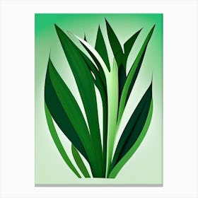 Wild Onion Leaf Vibrant Inspired Canvas Print