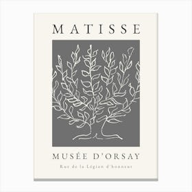 Matisse Grey Tree Print Canvas Print