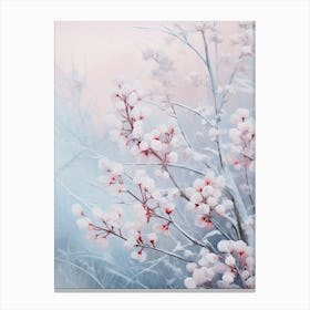 Frosty Botanical Winterberry 3 Canvas Print