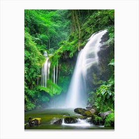 Banyumala Twin Waterfalls, Indonesia Nat Viga Style (1) Canvas Print