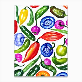 Jalapeno Pepper Marker vegetable Canvas Print
