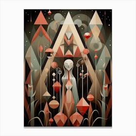 Whimsical Abstract Geometric Shapes 5 Canvas Print
