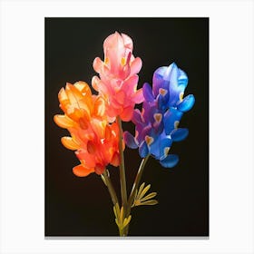 Bright Inflatable Flowers Bluebonnet 3 Canvas Print